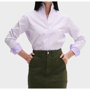 NEW SARAH ALEXANDRA the signature shirt in lilac twill